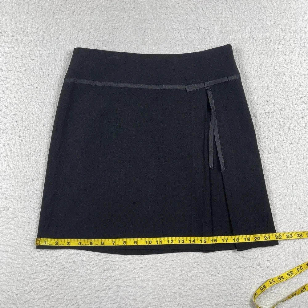 Pantology‎ Skirt Womens 8 Black Cute Bow-tie Casual Office Travel Preppy School